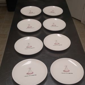 Rae Dunn small round plates (8)